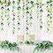 52 Ft Spring Summer Theme Green Paper Leaf Garland Hanging Leaves Streamer Banner for Green Birthday Wedding Engagement Bridal Shower Bachelorette Baby Shower Tea Party Decorations Supplies (4 Packs)